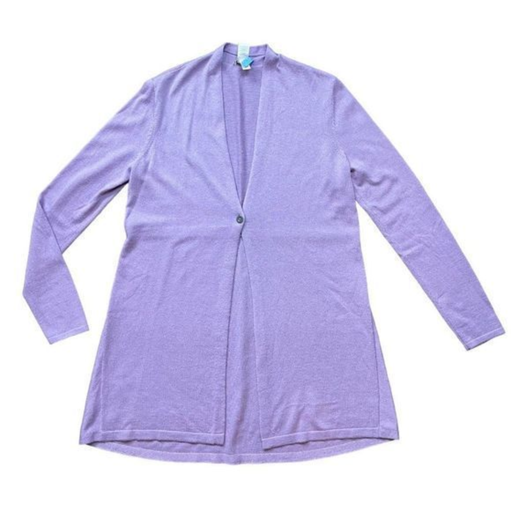 J. Jill Women's Wool Blend Front Button Long Sleeve Cardigan‎ Sweater Size XS